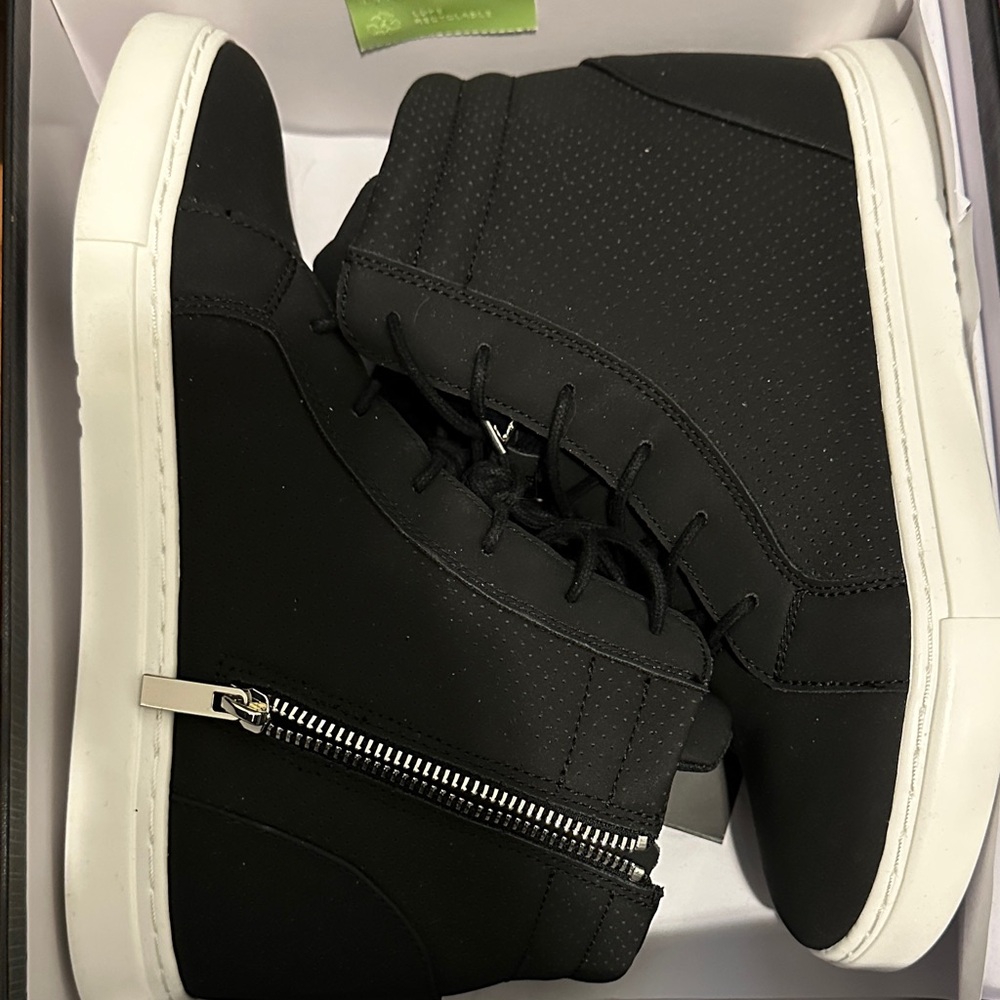 FUEGO 🔥 Black High-Top Wedge Unisex Dance Shoes